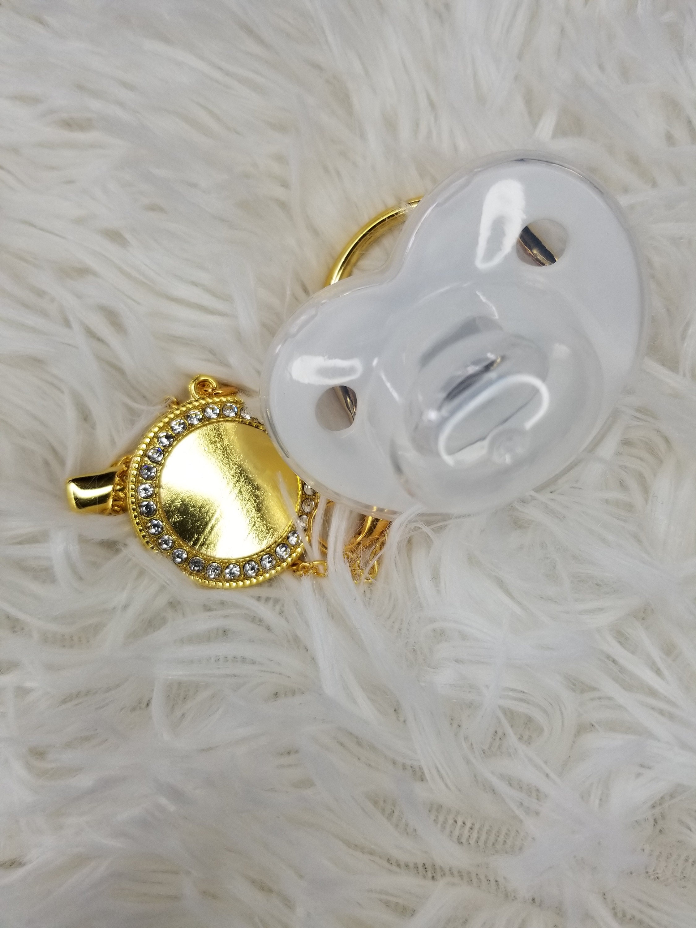 Custom Bling Pacifier Keepsake with Personalized Baby's Etsy