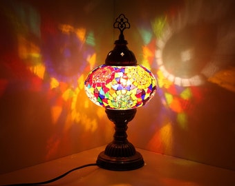 105 color models Turkish mosaic table lamp big globe / please write the globe number to your order.