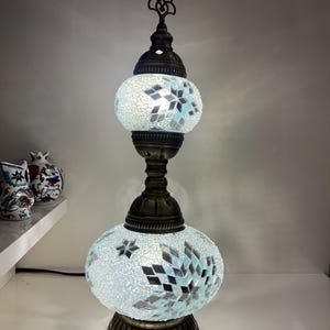 Türkische Martela Mosaik Tischlampe -Innendekoration -Türkische Tischlampe -Bunte Lampe -Spezielle Metallarbeit -Schlafzimmerlampe - Nachtlampe, Lampen