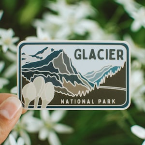 Glacier National Park Sticker | National Park Decal | Montana Vinyl Sticker | Logan Pass Glacier