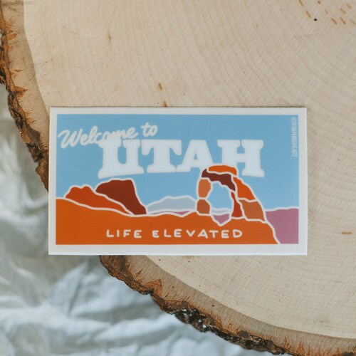 to Utah Sticker Utah State Sticker Utah Etsy