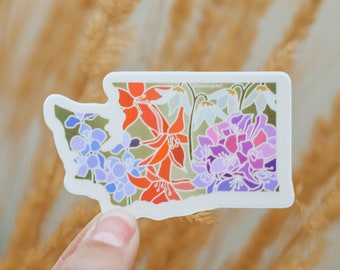 Washington Wildflower Sticker | Washington State Flower Sticker | Washington Pacific Rhododendron Sticker