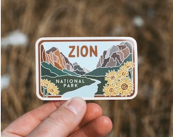 Zion National Park Landscape Sticker | Utah National Park Sticker | Zion Sticker | Utah Mighty Five Sticker | Angel's Landing Sticker