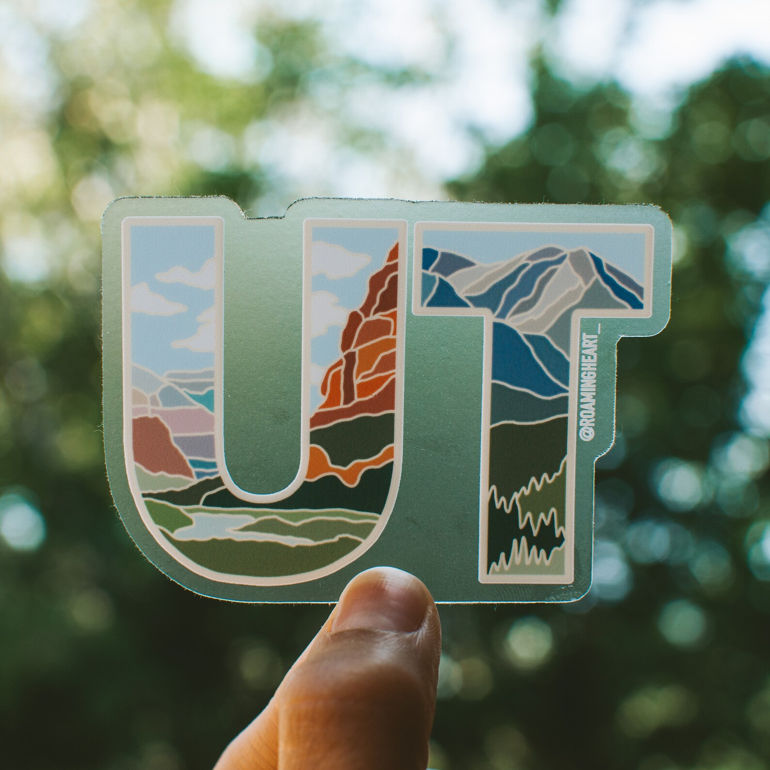 Utah State Sticker Clear Utah State Sticker Outdoor Floral - Etsy