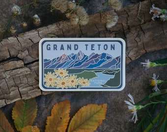 Grand Teton National Park Sticker | Wyoming National Park Sticker | Grand Teton Sticker | Jenny Lake | Hidden Falls | Schwabacher Landing