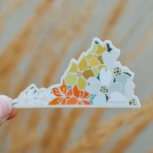 Virginia Wildflower Sticker | 3"x1.5" vinyl sticker | Virginia State Sticker | Wildflower Sticker