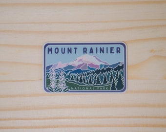 Mount Rainier National Park Landscape Sticker | Washington National Park Sticker | Mt Rainier Sticker