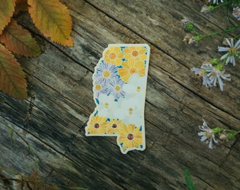 Mississippi Wildflower Sticker | Mississippi State Floral Sticker | Outdoor Floral Wildflower Sticker | Coreopsis Wildflower