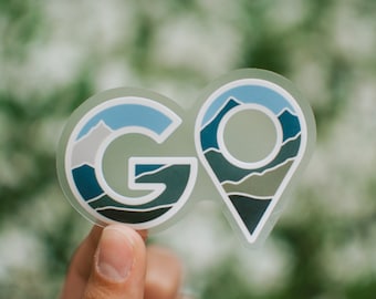 GO Clear Travel Sticker | Wanderlust Travel Vinyl Decal