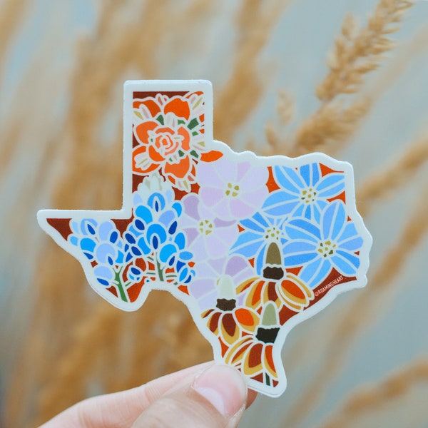 Texas Wildflower Sticker | Texas State Floral Sticker | Outdoor Floral Wildflower Sticker