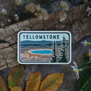 Yellowstone National Park Sticker | Wyoming National Park Sticker | Montana National Park Sticker | Old Faithful Geyser | Grand Prismatic