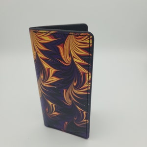 Cartera alta de piel jaspeada