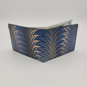 Marbled Leather Minimalist Wallet