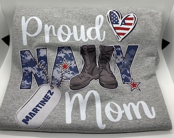 Proud Navy Mom Sweatshirt, Proud Navy Dad Sweatshirt, Navy Mom Sweatshirt, Navy Dad Sweatshirt