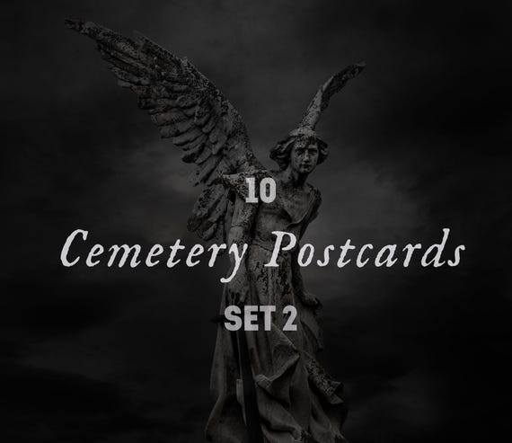 Postkarten-Set No 2 Friedhof Gothic Mystik Cemetery Postcards
