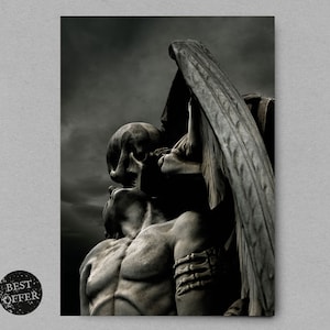 Poster Gothic Kiss of Death Cemetery Friedhof Print