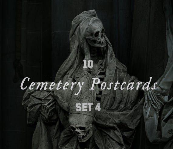 Postkarten-Set No 4 Friedhof Gothic Mystik Cemetery Postcards