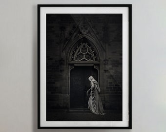 Poster Gothic Art Cemetery Dark Deco Friedhof Gothic Lifestyle