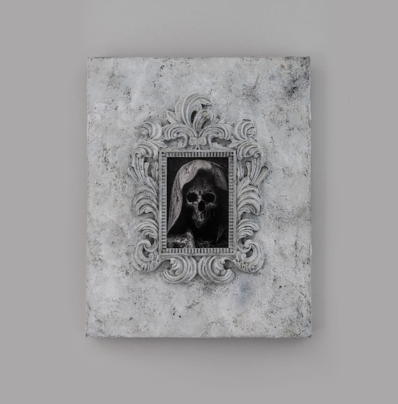 Vintage Bilderrahmen Einzelstück Skull