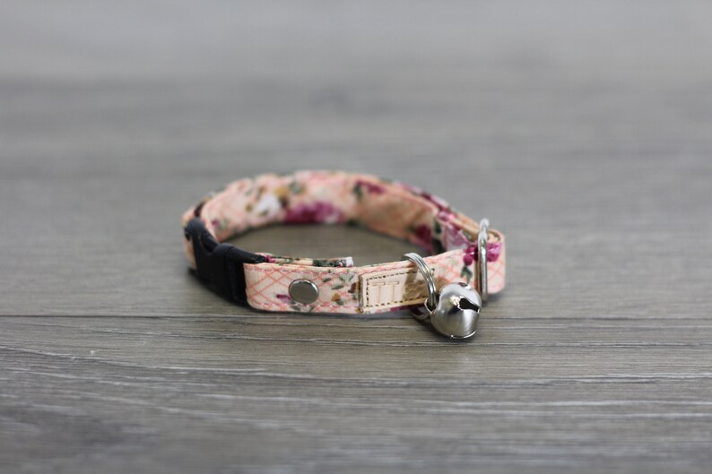 Pink flower cat collar Beautiful floral cat collar Etsy