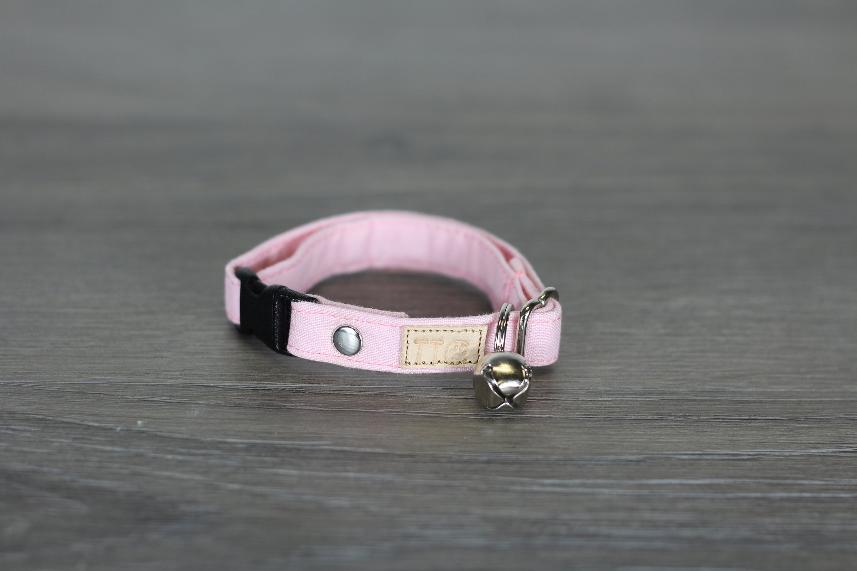 Classic light pink cat collar Solid pink kitten collars Etsy