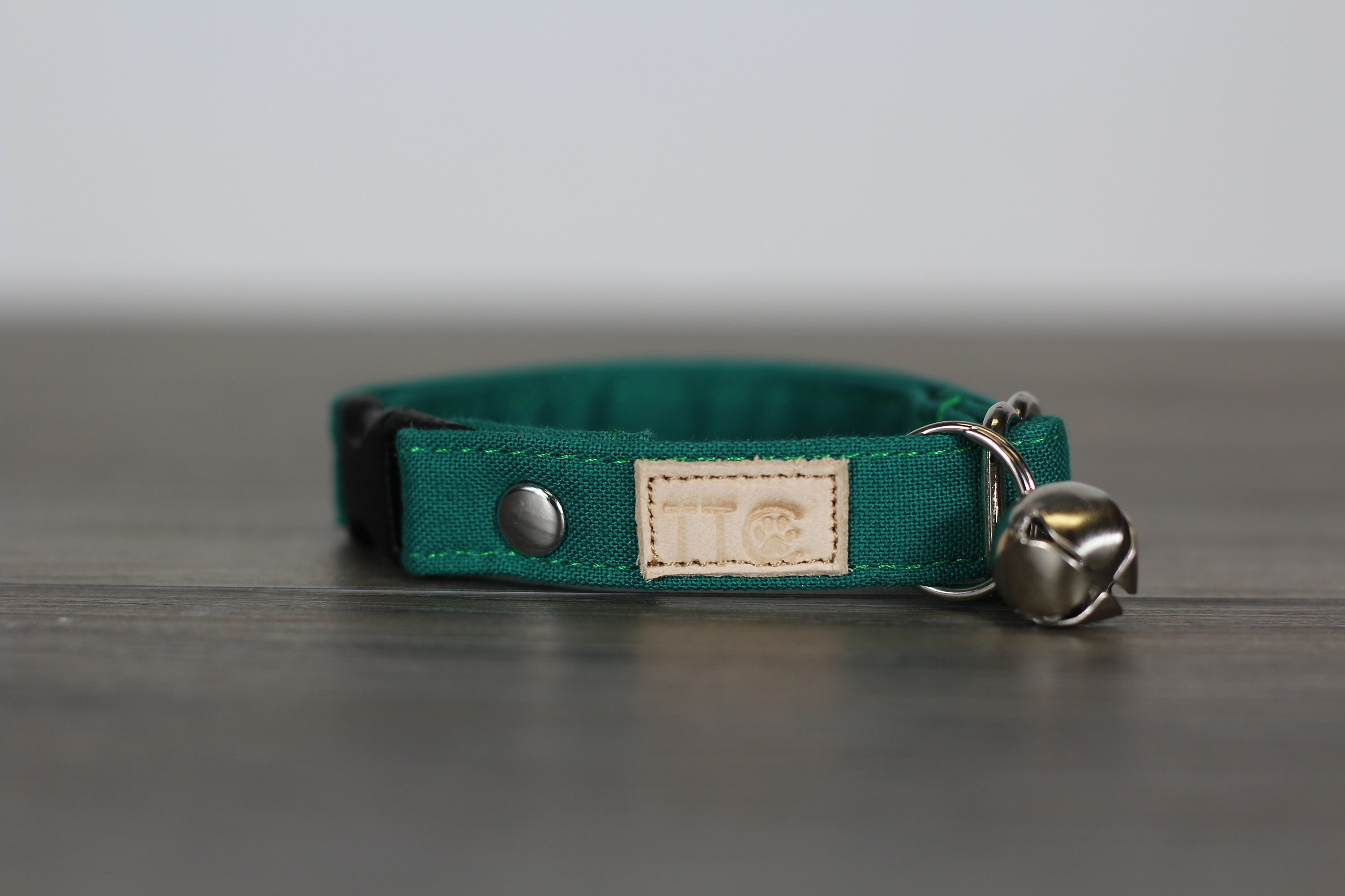Classic green cat collar Solid green kitten collars Etsy