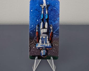 Upside Down Amon Ra St Brown Headstand Metal Christmas Holiday Ornament Detroit Football.