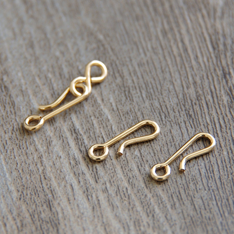 Bulk 14K Gold Filled Eye & Hook Clasps for Necklace or Etsy