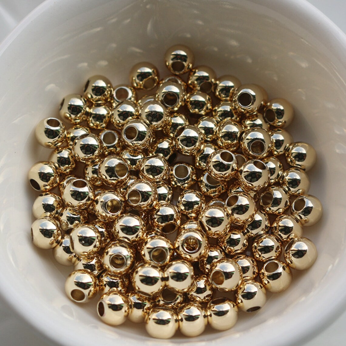 Bulk 14K Gold Filled Seamless Round Crimp Beads for Spacers Etsy