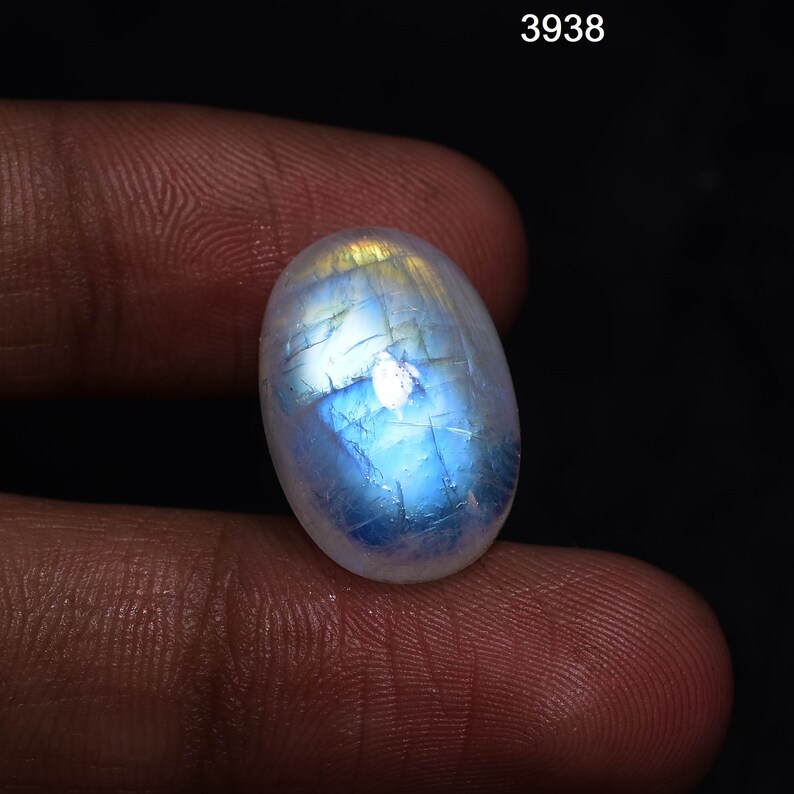 Rainbow Moonstone Natural Gemstone, Rainbow Moonstone Cabochon