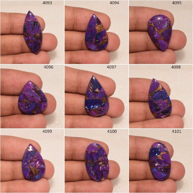 Purple Copper Turquoise Cabochon Purple Copper Turquoise Gemstone