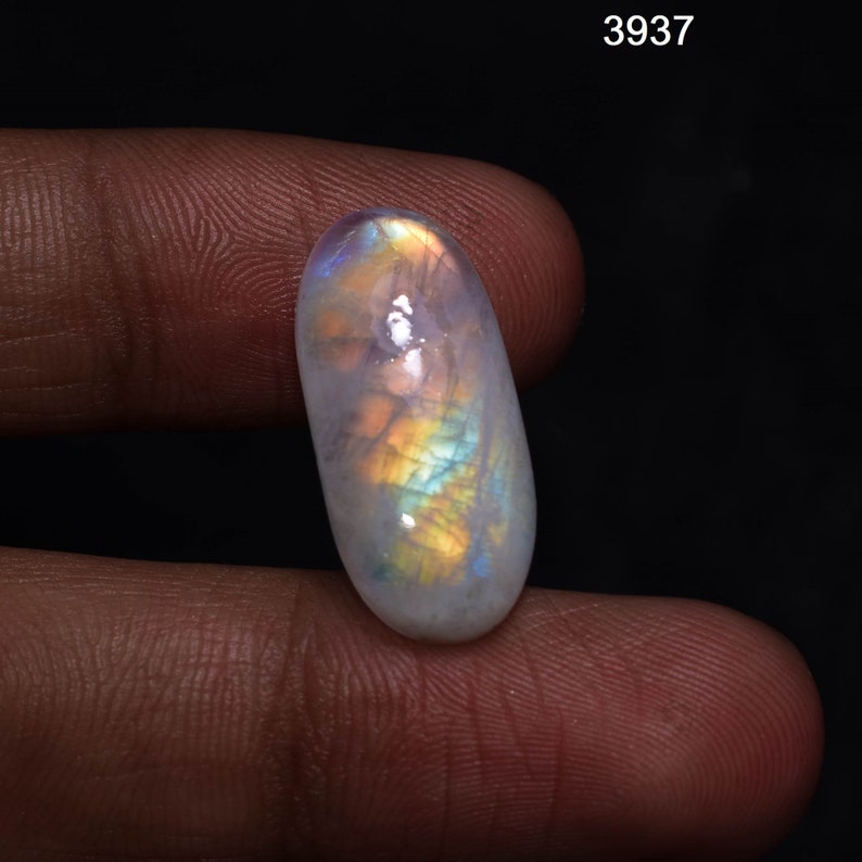 Rainbow Moonstone Natural Gemstone, Rainbow Moonstone Cabochon