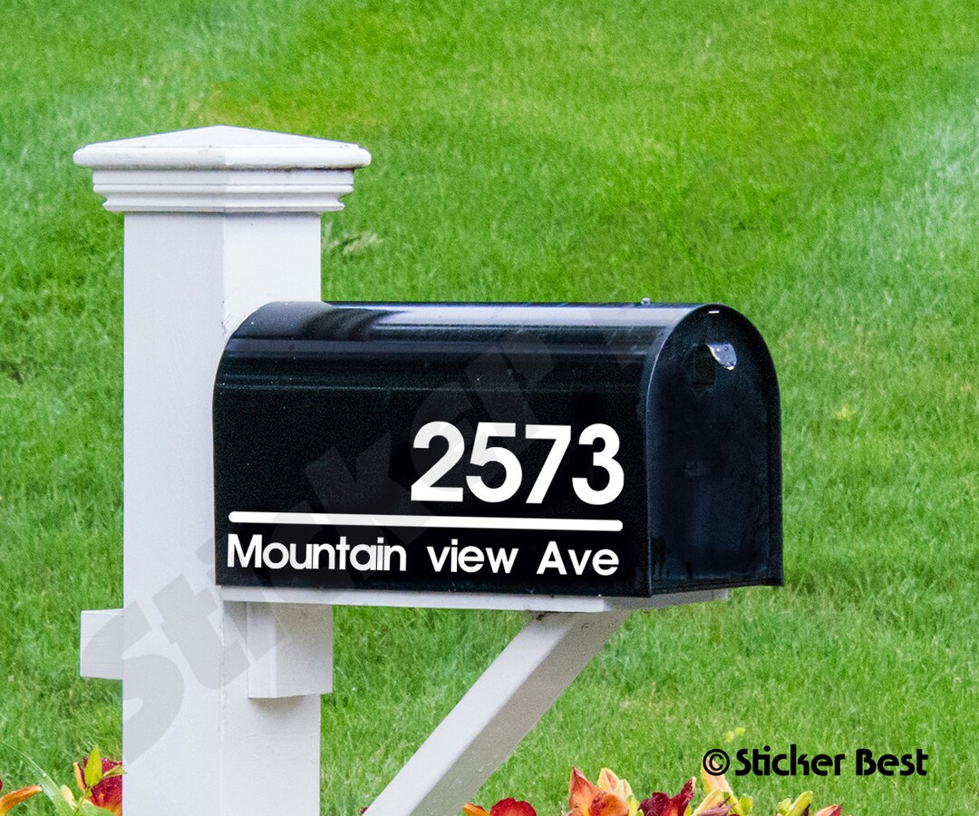 Mailbox Decal - Mailbox Address Decals - Mailbox Sticker - Mailbox ...