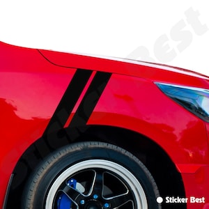 2x 4.5&quot; Hash Racing Stripe Sticker Universal Fender Bumper Door Hood Decal Car Auto