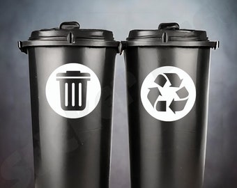 Recycle and Trash Symbol Decal Sticker Die Cut Decals Stickers