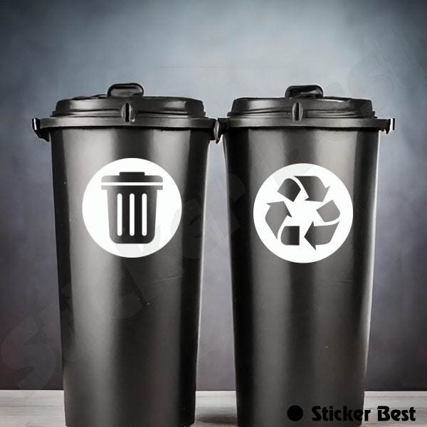 Recycle and Trash Symbol Decal Sticker Die Cut Decals Stickers