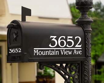 Mailbox Address Decal: Vinyl House Number Sticker Custom Address Decals