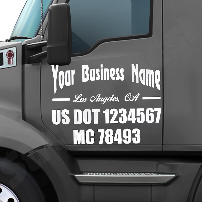 Sticker Tuerkcing 2x Lettering Custom Trucking Decal Sticker Truck Decals US DOT MC ...