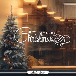Christmas Vinyl Decal: Holiday Wall & Porch Decor