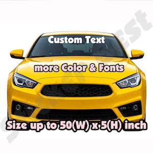 Custom Text Windshield Decal Auto Car Your Text Decals Sticker