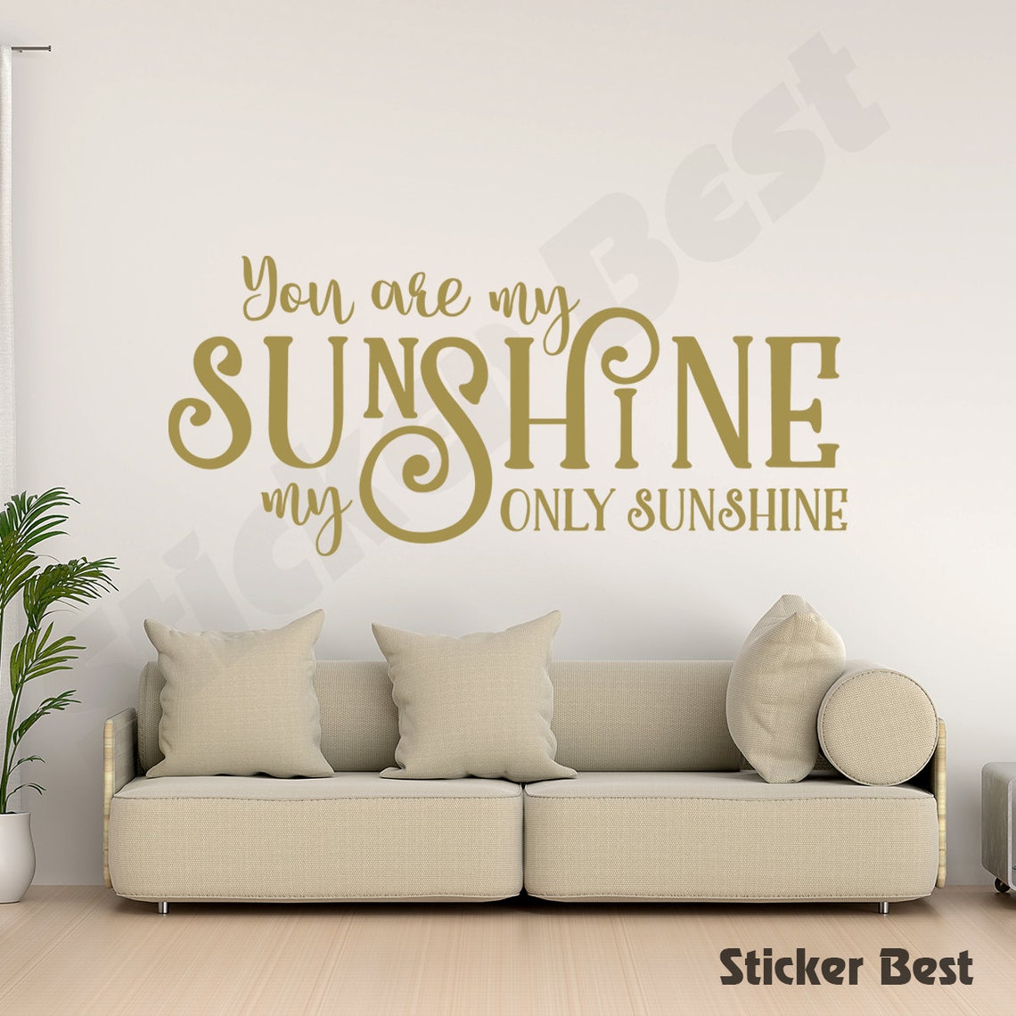 You Are My Sunshine Wall Decal - USA Made Vinyl Sticker - Etsy