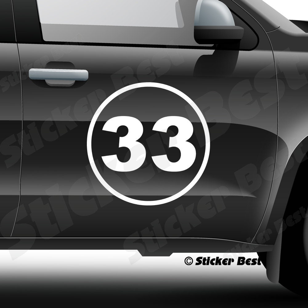Buy 23 Racing Number - Die cut stickers - StickerApp