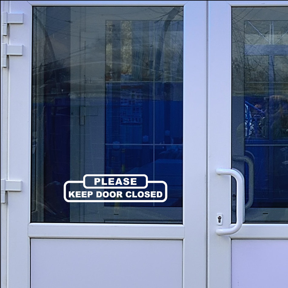 Please Keep Door Closed Decal Sticker Business Store Shop Door | Etsy