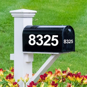 Mailbox Address Numbers Decal Sticker Die Cut
