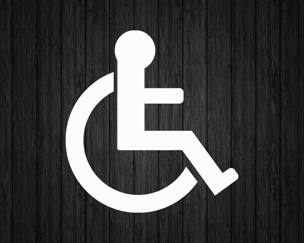 Handicap Decal Sticker Auto Car Window Body Bumber Door Wall Etsy