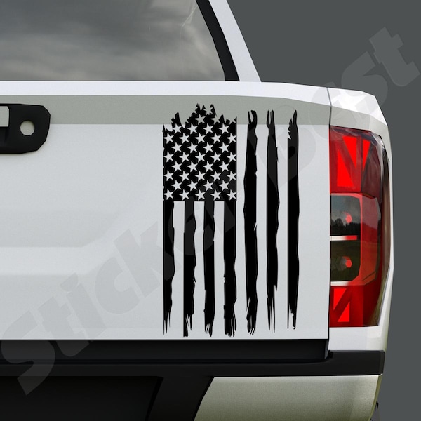 Distressed US Flag Decal: American Pride Vinyl Sticker