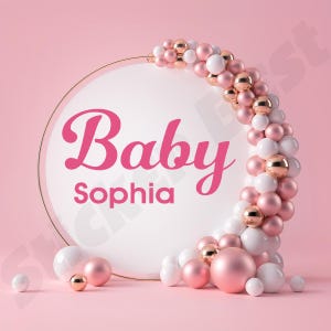 Personalized Baby Shower Name Decal: Custom Vinyl Wall Decor