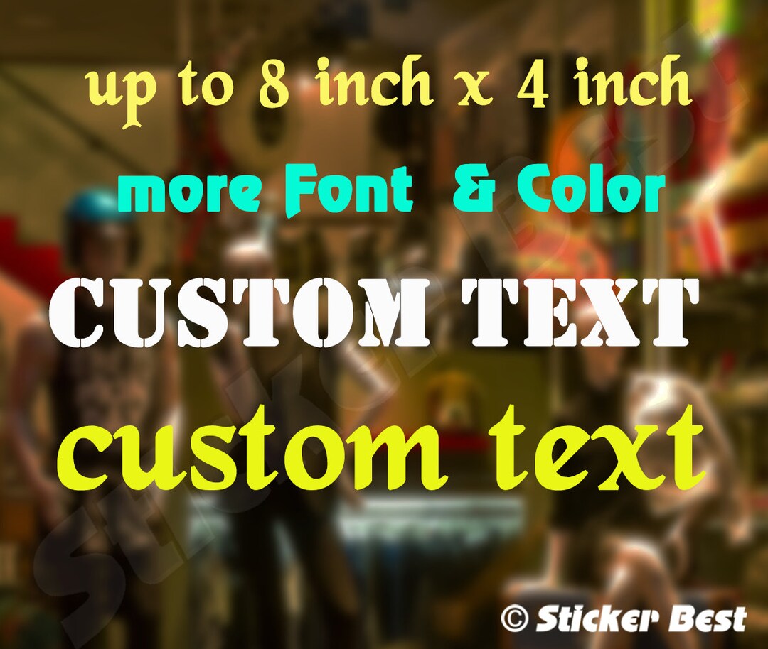 Custom Lettering Decal Etsy