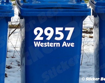 Poubelle ou poubelle de recyclage étiquette autocollant sticker antivol  immobilier locataires locations propriétaire nouveaux propriétaires cadeau  de pendaison de crémaillère réfléchissant -  Canada