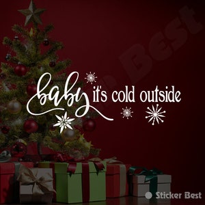 30 Baby It's Cold Outside Christmas Scrapbook Stickers 1.5 Envelope Seals